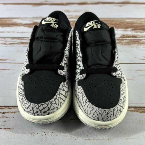 Nike Jordan 1 Retro Low OG Black Cement Women's Sz 5 Sneakers - New Open Box - Picture 4 of 9